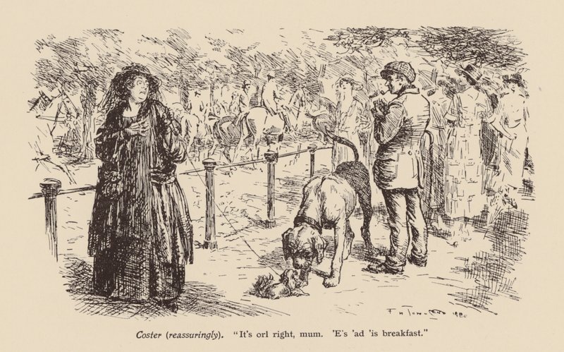 "To je pravda, mami. Snídá" (litho) od Frederick Henry Townsend