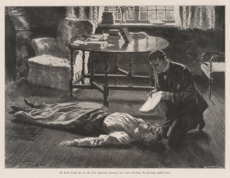 Poustevník z tisů, E Nesbit od Frederick Henry Townsend