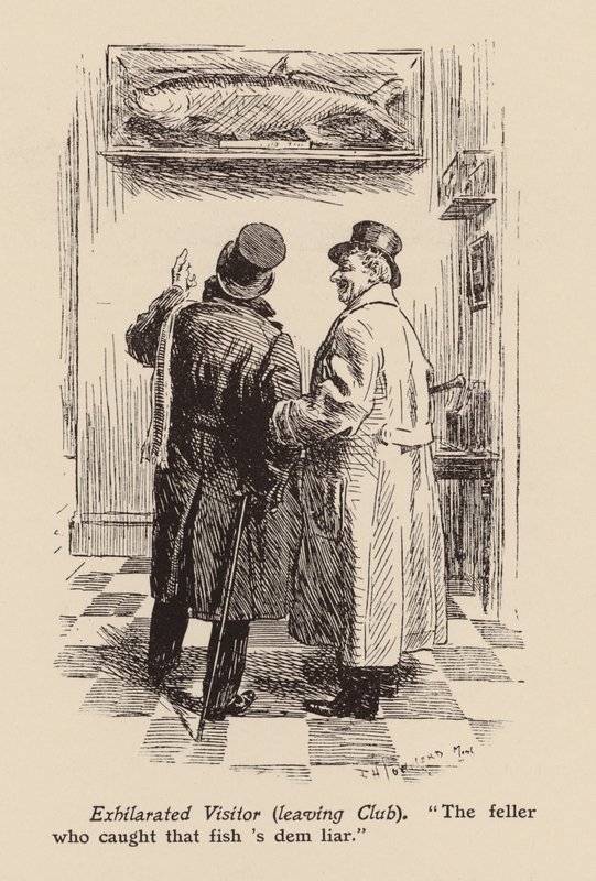 "Ten, kdo tu rybu chytil, je lhář" (litografie) od Frederick Henry Townsend