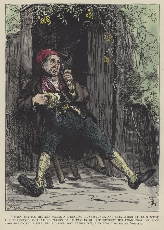 Ilustrace k filmu Barnaby Rudge od Frederick L. Bernard