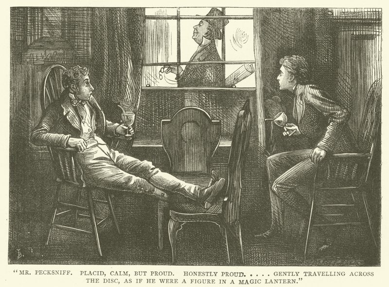 Ilustrace pro Martina Chuzzlewita od Frederick L. Bernard