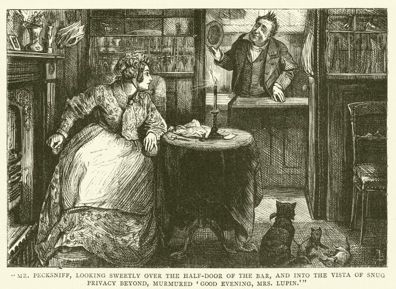 Ilustrace pro Martina Chuzzlewita od Frederick L. Bernard