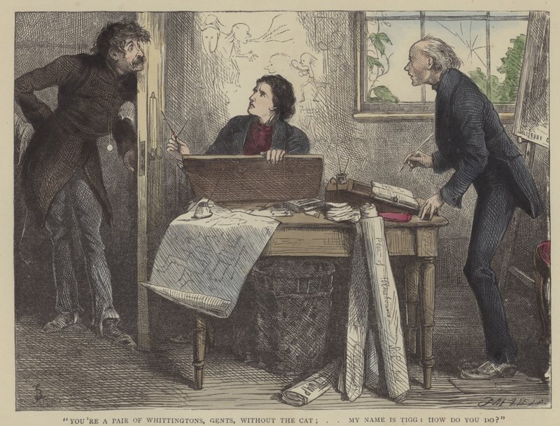 Ilustrace pro Martina Chuzzlewita od Frederick L. Bernard