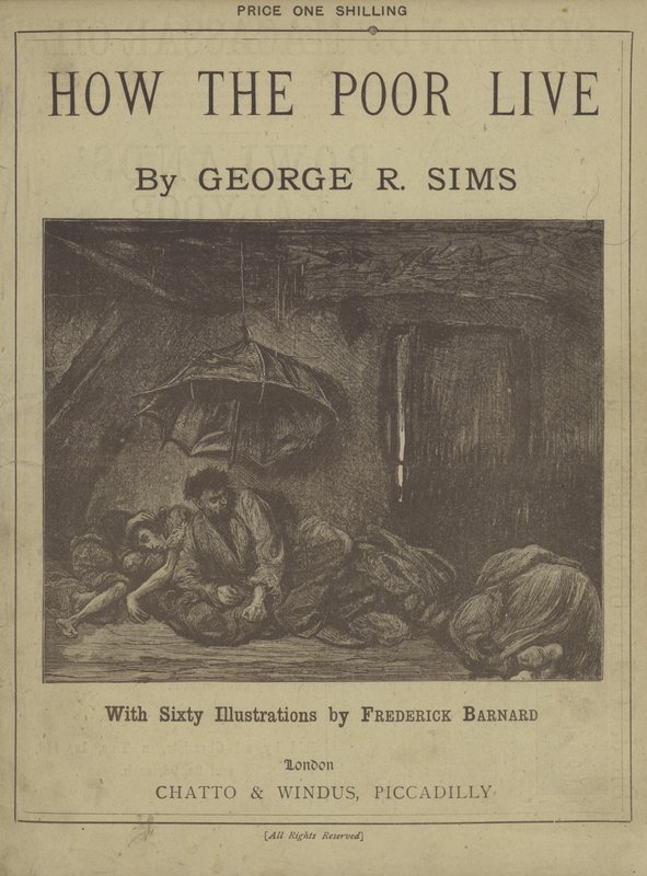 Titulní strana knihy Jak žijí chudí od George R Simse od Frederick L. Bernard