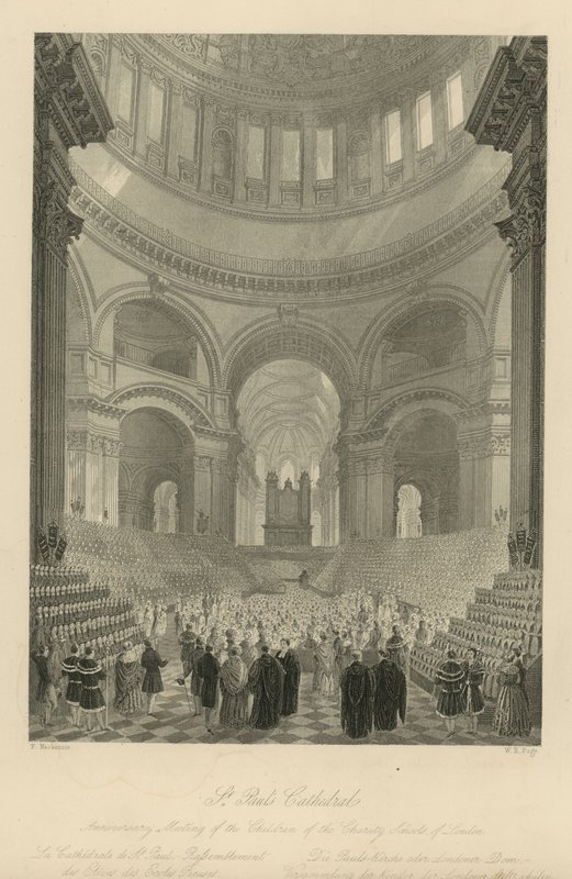 Jubilejní setkání Children of the Charity Schools of London od Frederick Mackenzie