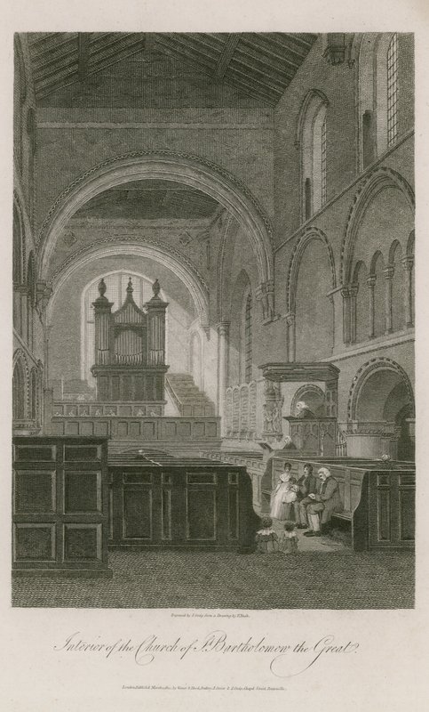Interiér kostela svatého Bartoloměje Velikého od Frederick Nash