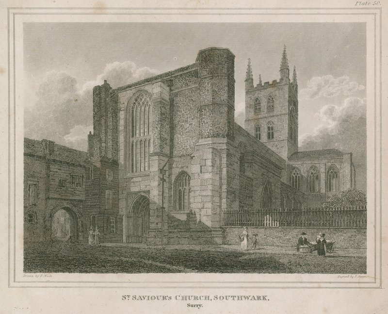 Kostel svatého Spasitele, Southwark, Surrey od Frederick Nash