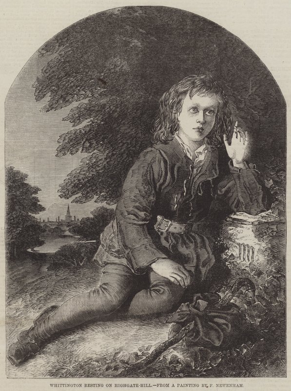 Whittington odpočívá na Highgate-Hill od Frederick Newenham
