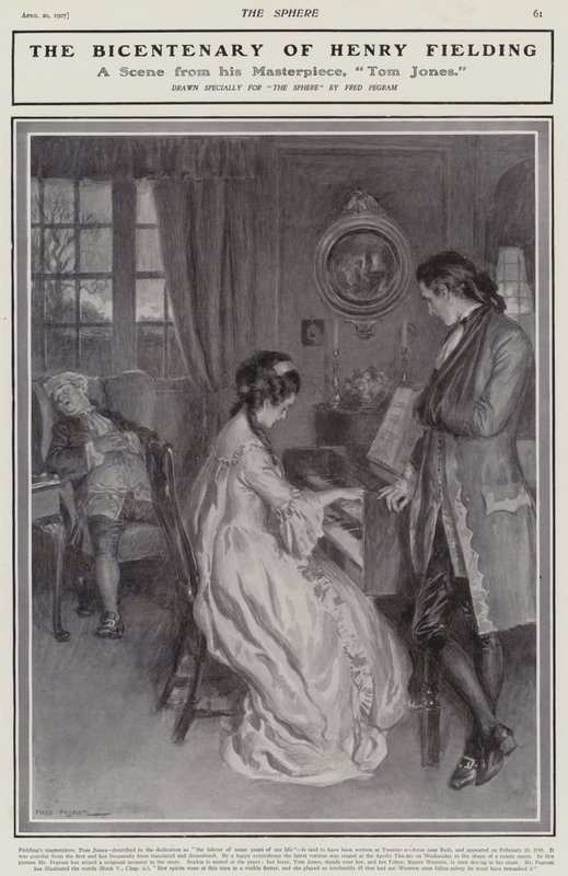 Scéna z filmu Henry Fielding Tom Jones (litho) od Frederick Pegram