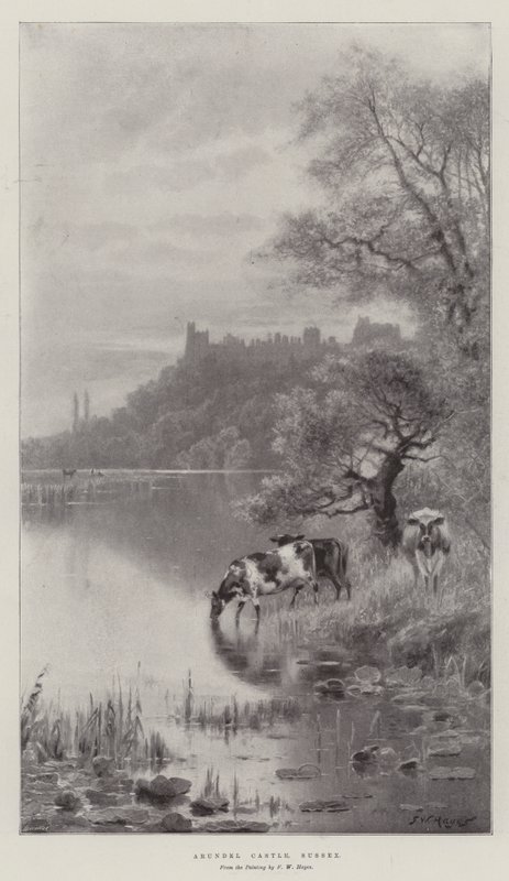 Zámek Arundel, Sussex od Frederick William Hayes