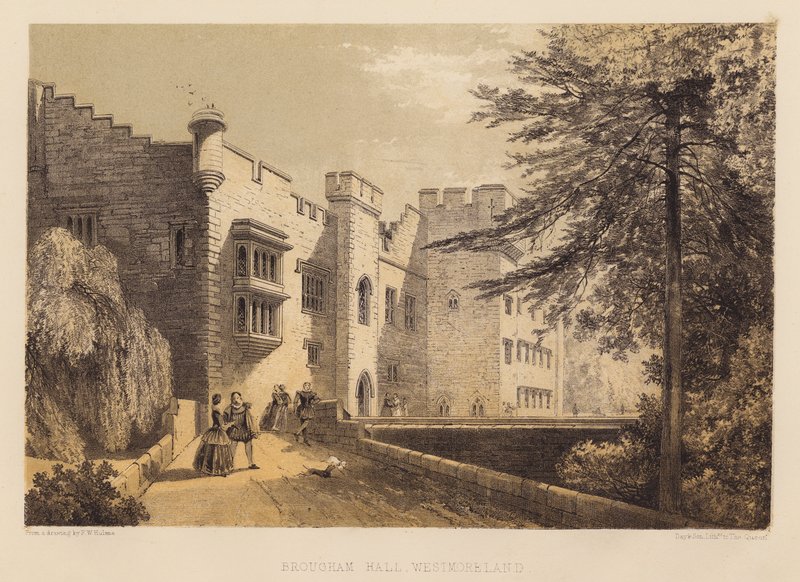 Brougham Hall, Westmoreland (akvatinta) od Frederick William Hulme