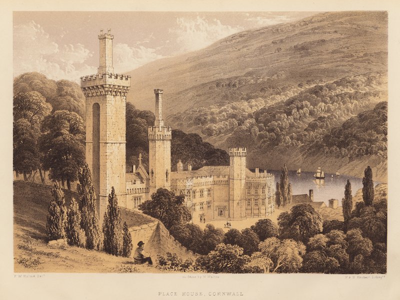 Place House, Cornwall (akvatinta) od Frederick William Hulme