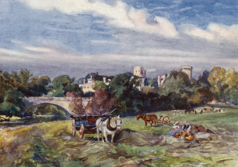 Hrad Warwick z mostu od Frederick William Newton Whitehead