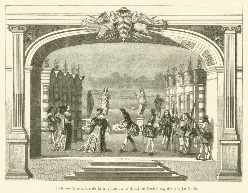 1639, Une scene de la tragedie du Cardinal de Richelieu od French School