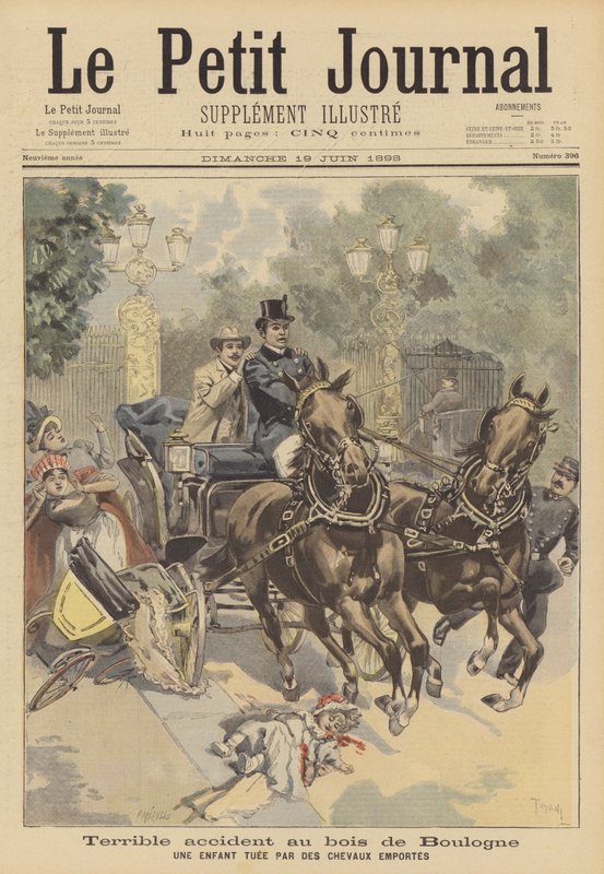Hrozná nehoda v Bois de Boulogne od French School
