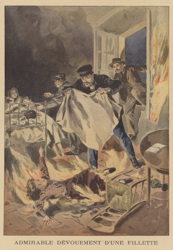 Obdivuhodná odvaha mladé dívky od French School