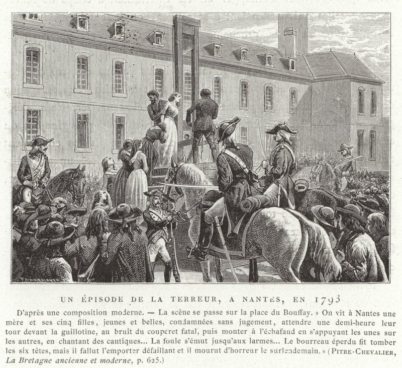 Epizoda během vlády teroru, francouzské revoluce, Nantes, 1793 od French School