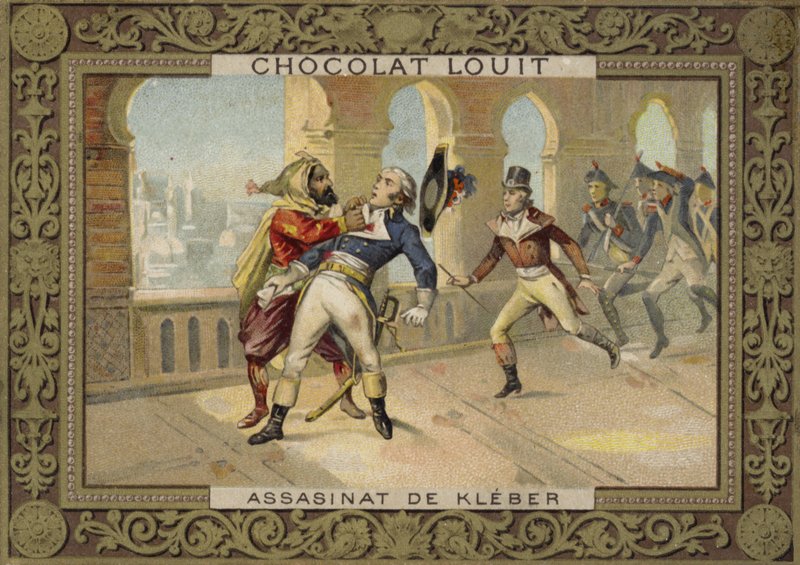 Atentát na Jean-Baptiste Klebera, velitele francouzských jednotek v Egyptě, Káhira, 1800 od French School