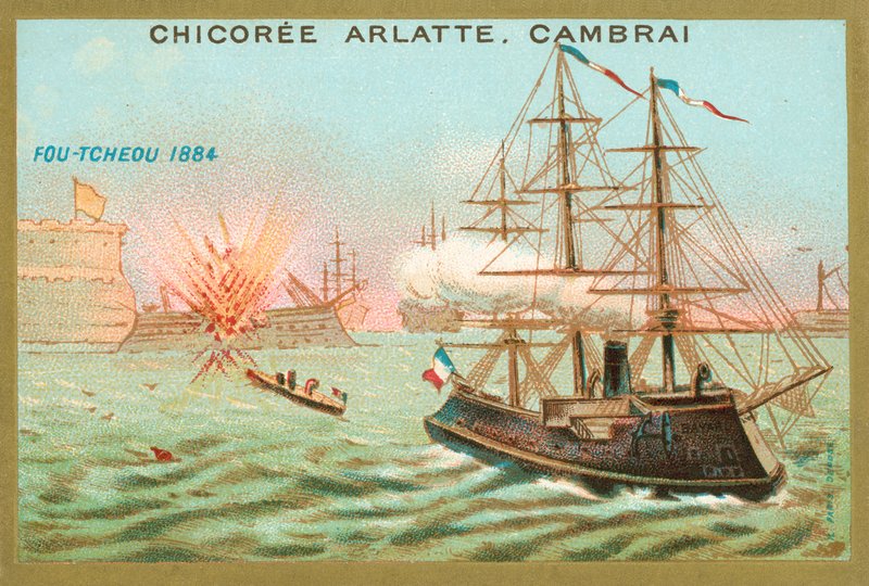 Bitva u Fuzhou, Čína, čínsko-francouzská válka, 1884 od French School