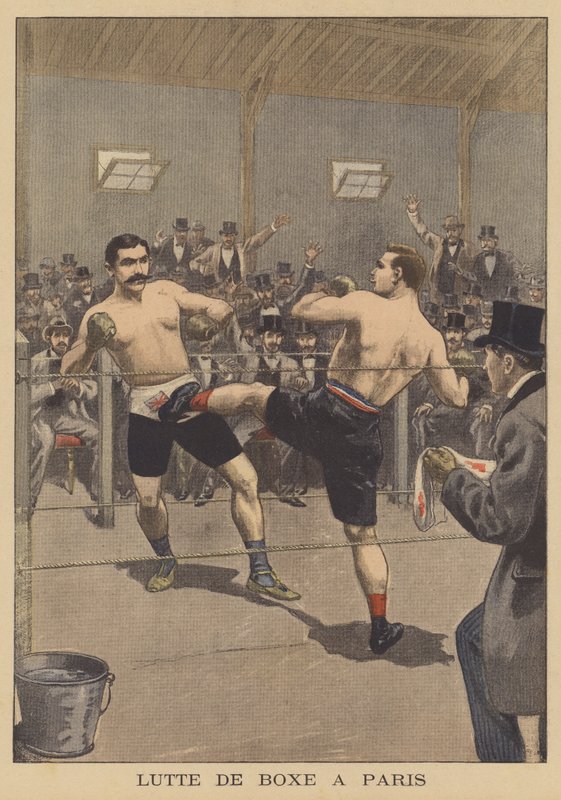 Boxerský zápas v Paříži od French School