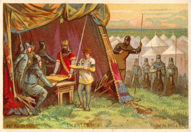 Karel Plešatý, král Franků od French School
