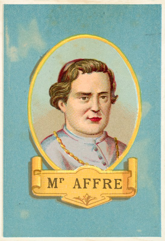 Denis Auguste Affre, francouzský arcibiskup zabit během revoluce v roce 1848 od French School