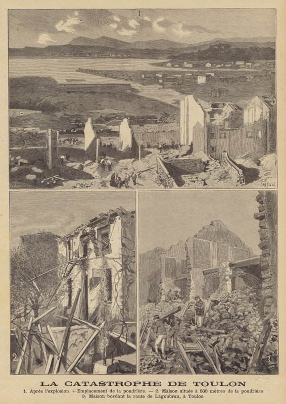 Katastrofální výbuch v Toulonu od French School