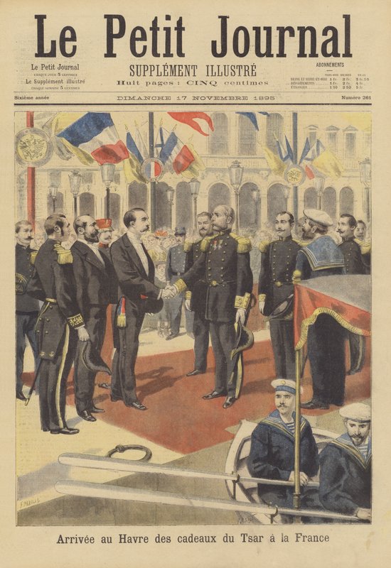 Dary od ruského cara do Francie přijíždějící do Le Havru od French School