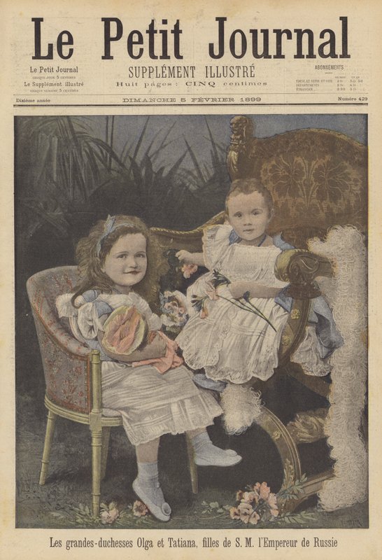Velkokněžny Olga a Taťána, dcery ruského cara Mikuláše II. od French School