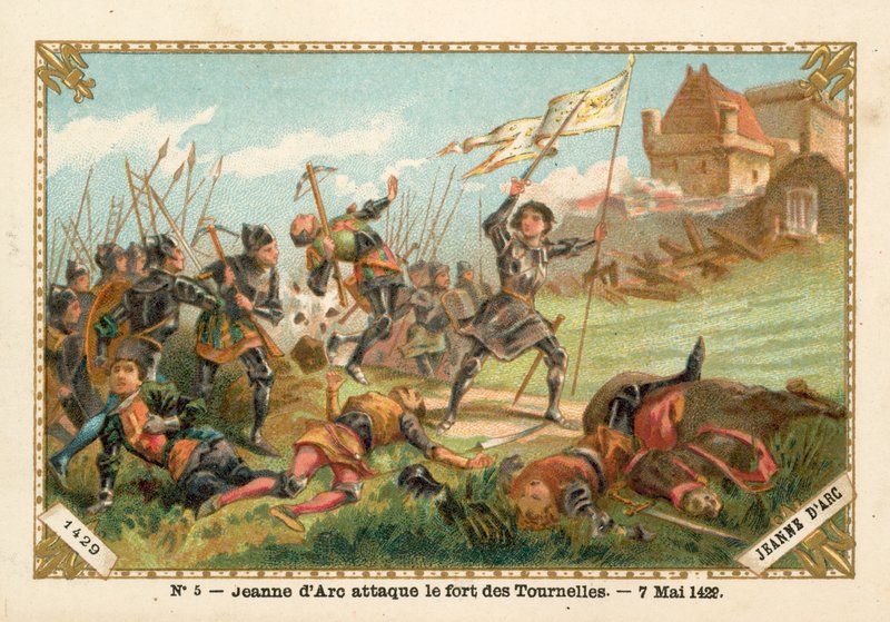 Johanka z Arku útočící na Fort des Tournelles, 1429 od French School