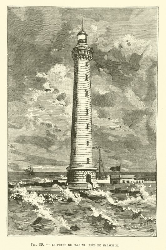Maják Planier, poblíž Marseille od French School