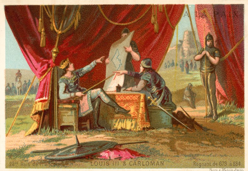 Louis III a Carloman, král Franků od French School