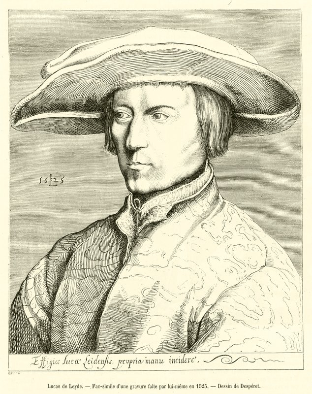 Lucas de Leyde, Fac-simile duna hlubotisk faite par lui-meme en 1525 od French School