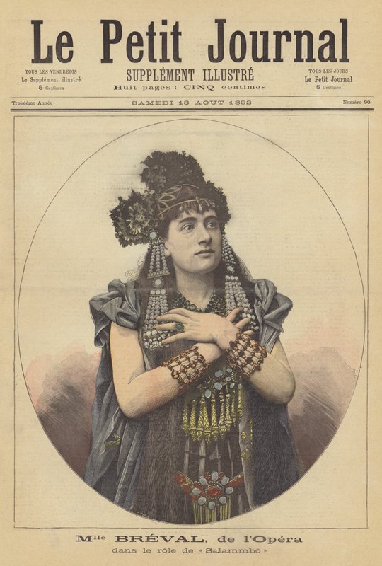 Lucienne Breval v roli Salammbo v Pařížské opeře od French School