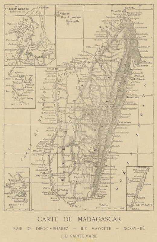 Mapa Madagaskaru od French School