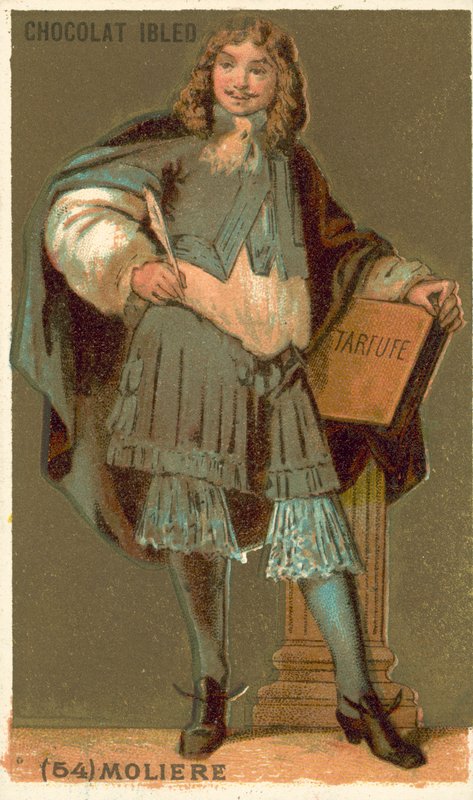 Moliere , francouzský dramatik a herec ( chromolitho ) od French School