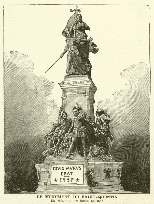 Památník připomínající bitvu Saint-Quentin, 1557 od French School