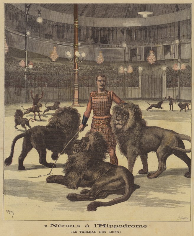 Nero, pantomima na hipodromu v Paříži od French School