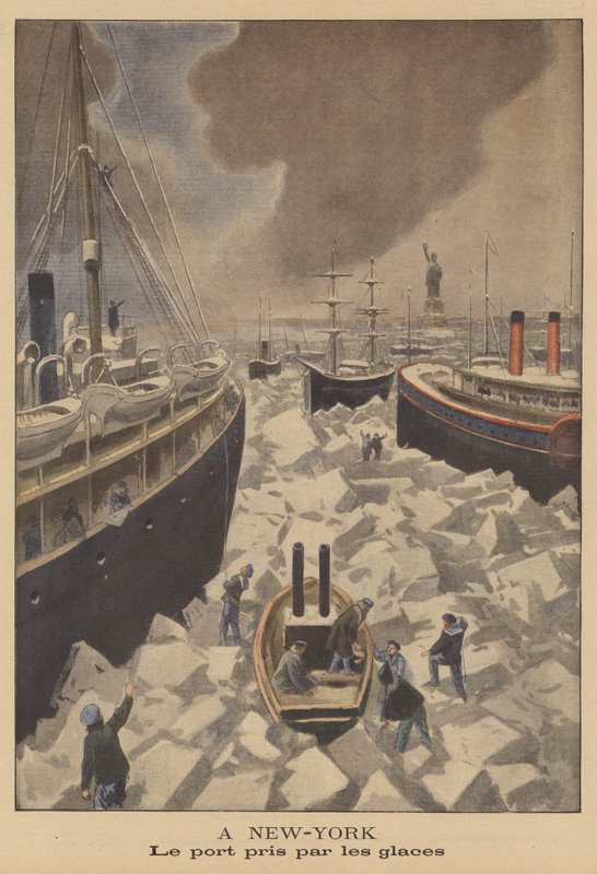 New York Harbour zamrzlý od French School