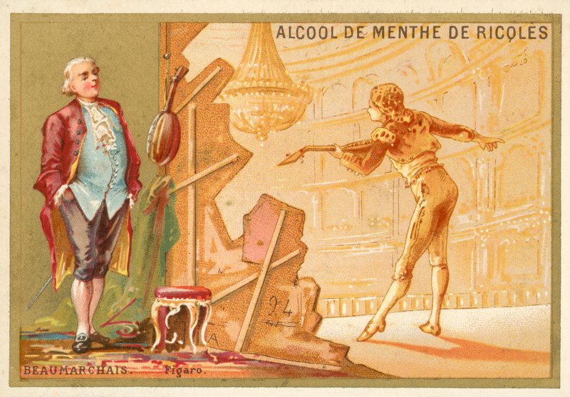 Pierre Beaumarchais, francouzský dramatik, a jeho dílo Figaro od French School