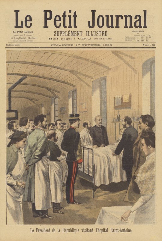 Francouzský prezident Faure na návštěvě nemocnice Saint-Antoine od French School