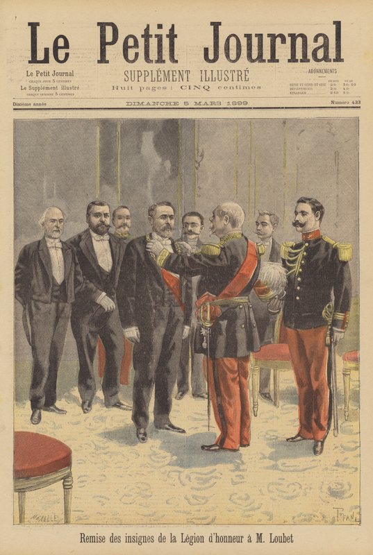 Francouzskému prezidentovi Loubetovi byly předány insignie Legion dHonneur od French School