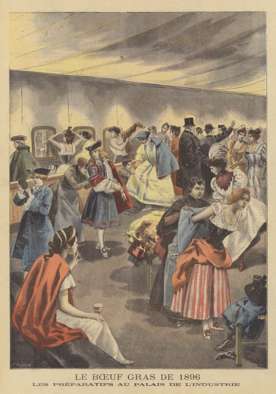 Průvod vykrmeného vola v Paříži, 1896 od French School