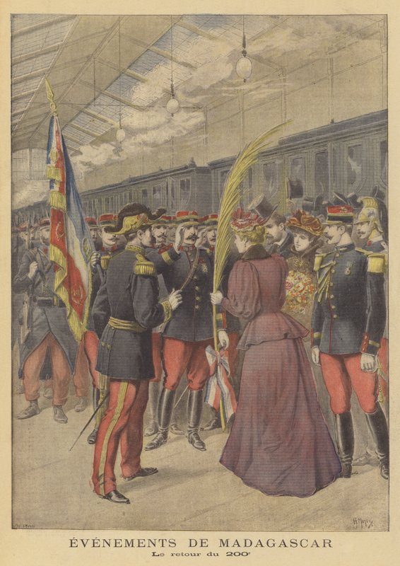 Návrat francouzského 200. pluku z Madagaskaru od French School