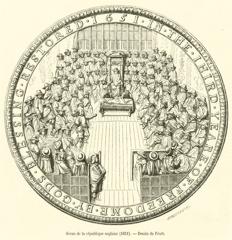Sceau de la republique anglaise, 1651 od French School