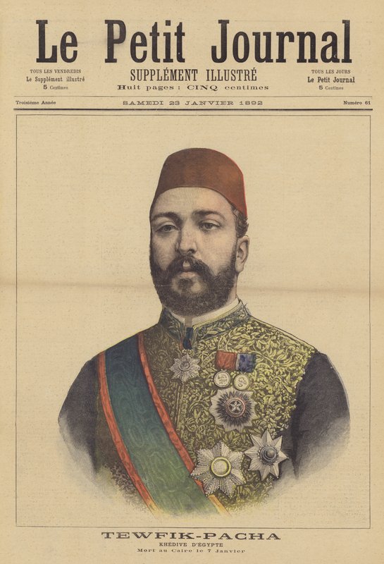 Tewfik Pasha, Khedive z Egypta od French School