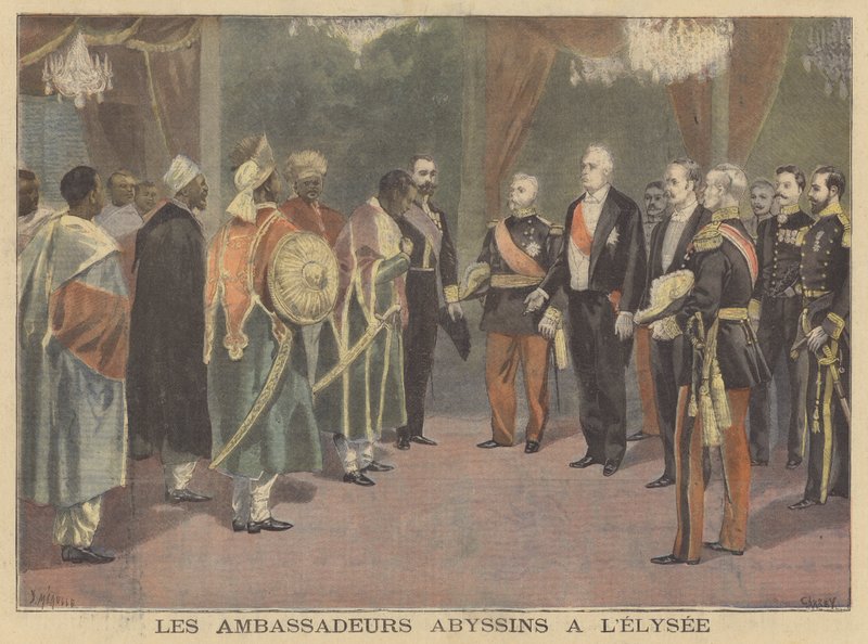 Habešští velvyslanci v Elysejském paláci od French School
