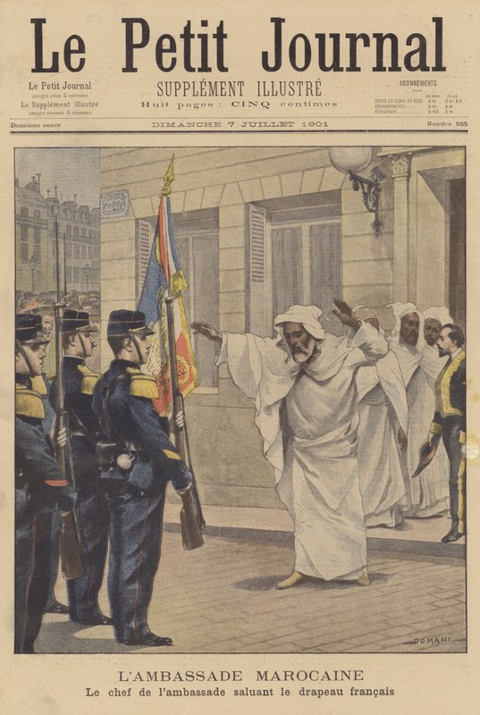 Vedoucí marocké ambasády ve Francii zdraví francouzskou vlajku od French School