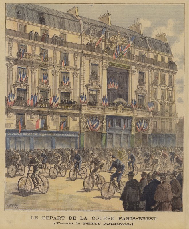 Start cyklistického závodu Paříž-Brest od French School