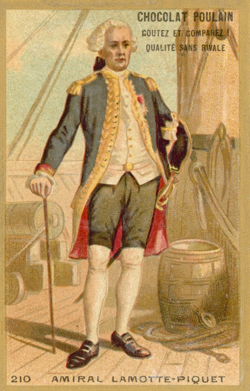 Toussaint-Guillaume Picquet de la Motte, francouzský admirál (chromolitho) od French School